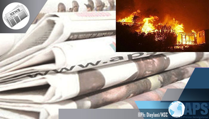 Presse-revue: Incendie au "Parc Lambaye" et dialogue politique au menu des quotidiens