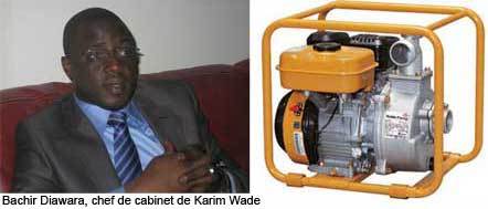 Thiès : Karim Wade offre 10 motopompes aux sinistrés