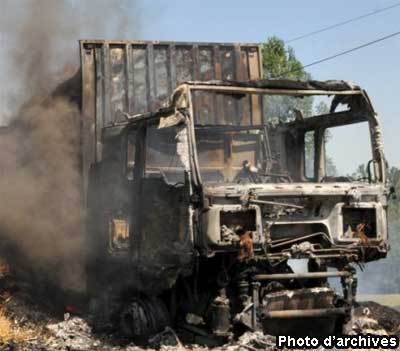 Bignona : un camion brûlé dans une attaque armée à Baïla