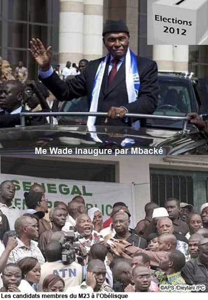 CAMPAGNE ELECTORALE: Me Wade inaugure par Mbacké, les candidats membres du M23 à l’Obélisque