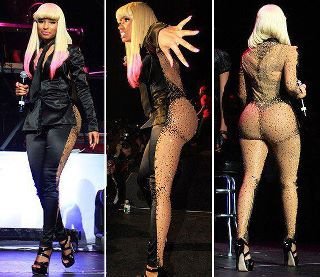 Niki Minaj en tenue extravagante sur scéne