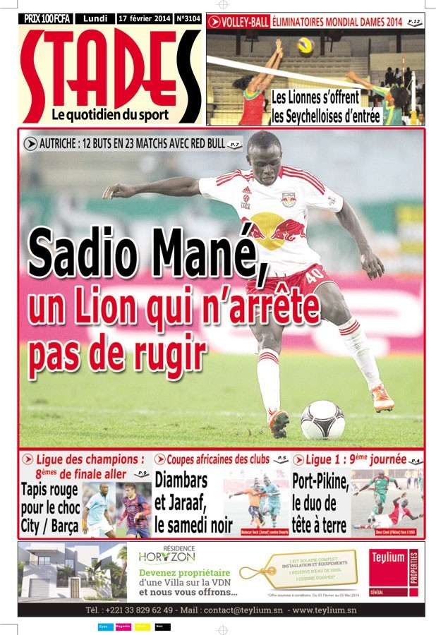 12 BUTS EN 23 MATCHS AVEC RED BULL: Sadio Mané, un Lion qui n’arrête pas de rugir