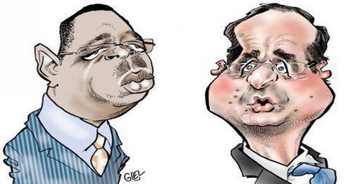 Arrêt sur image-La caricature de Macky et Hollande par Charlie Hebdo