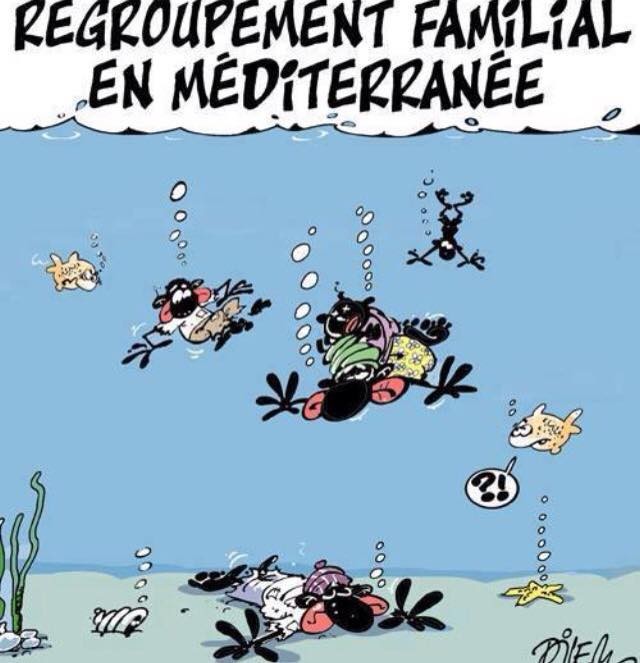 Charlie Hebdo se moque des migrants africains qui sont morts dans la Méditerranée:photos