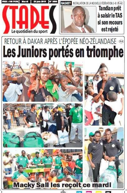 Retour à Dakar après le mondial des U 20: Les lionceaux accueillis en grande pompe
