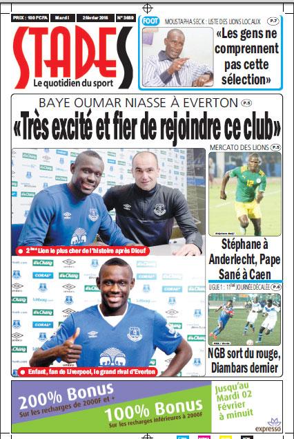 Transfert: Les premières réactions de Baye Oumar Niasse et du manager d'Everton