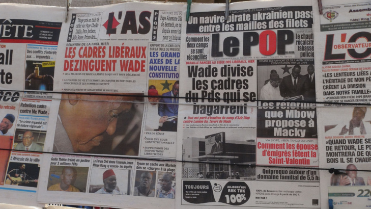 Presse-revue: Karim Wade et les deux camps de l'opposition à la Une