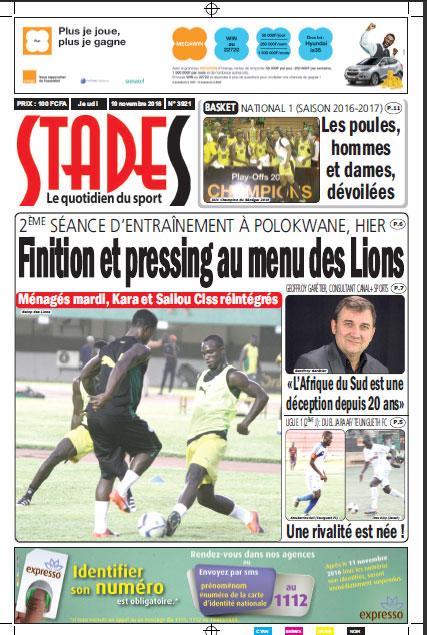 Séance d'entraînement à Polokwané:  Les Lions ont travaillé la finition devant les buts ECHOS DE LA TANIERE