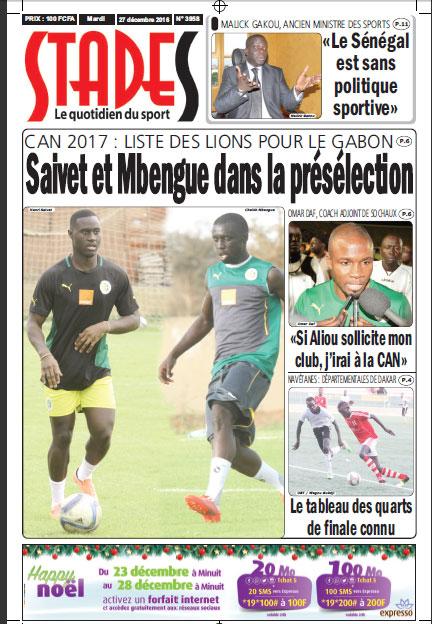 Présélection du Sénégal (CAN 2017): Après Sané, Mbengue et Saivet aussi