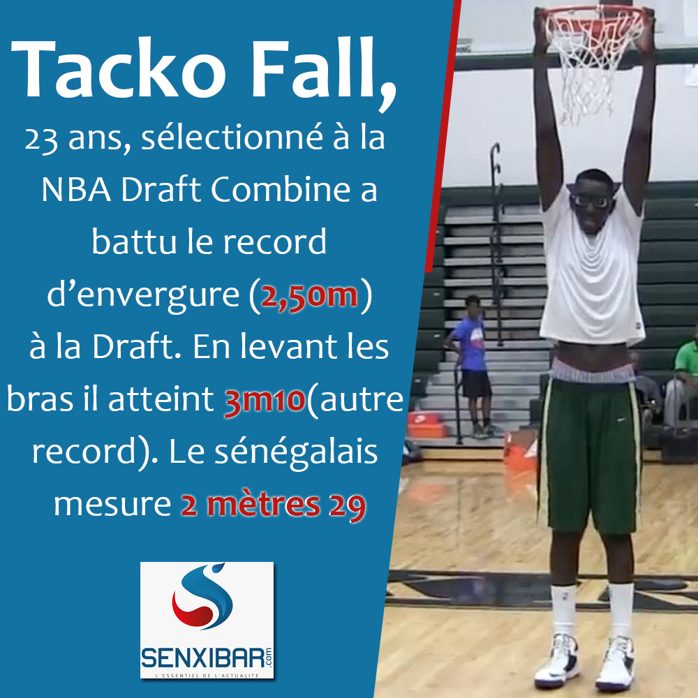 Les records impressionnants de Tacko Fall à la Draft NBA combine de la NBA