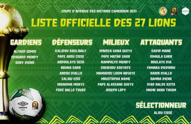 Can 2021: Aliou Cissé publie une liste de 27 joueurs
