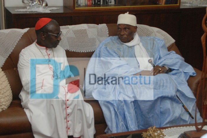 Suite de sa tournée chez les religieux : Abdoulaye Wade visite le Cardinal Théodore Adrien Sarr