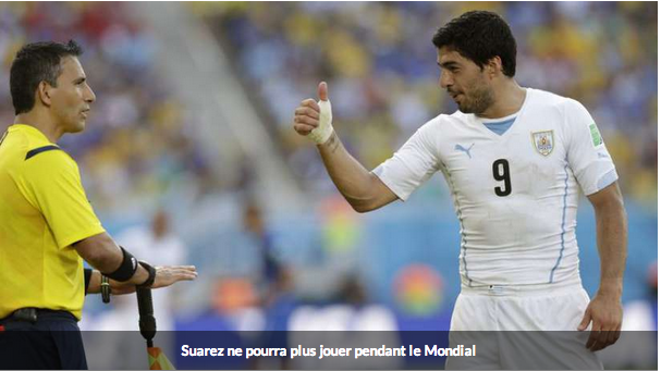 La FIFA frappe fort et sanctionne lourdement Luis Suarez: l'uruguayen écope de 9 matches