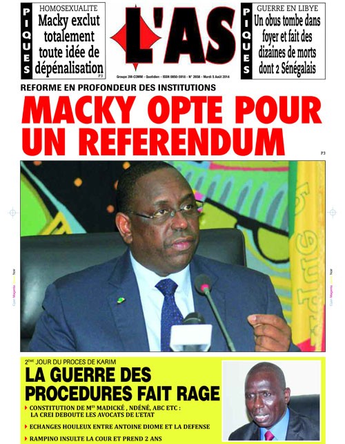 Réforme des Institutions: Le Mandat de Macky Sall soumis à un référendum…