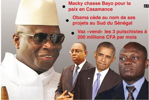 Suite au «putsch» manqué contre son Pouvoir:  Jammeh fait plier Obama, Macky et Vaz