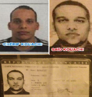 Fusillade à Charlie Hebdo-Saïd Kouachi, Chérif Kouachi et Hamyd Mourad : voici les hommes les plus recherchés de France