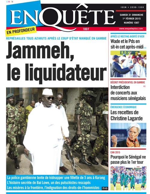 GAMBIE - JAMMEH FERME LA FRONTIÈRE AUX CHANTEURS SÉNÉGALAIS : Il publie un décret interdisant tout concert de musiciens sénégalais