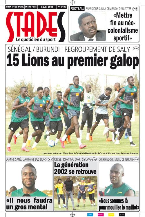 REGROUPEMENT DE SALY :15 Lions au premier galop