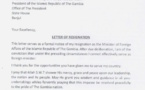 Urgent : Neneh Macdouall Gaye, ministre gambienne des Affaires étrangères à Dakar ( Document, lettre de démission)