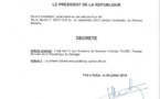 ( DOCUMENT) Le décret présidentiel mettant fin aux fonctions de Mimi Touré à la tête du gouvernement