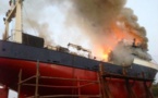 Incendie du bateau au Port de Dakar: Sept personnes trouvent la mort